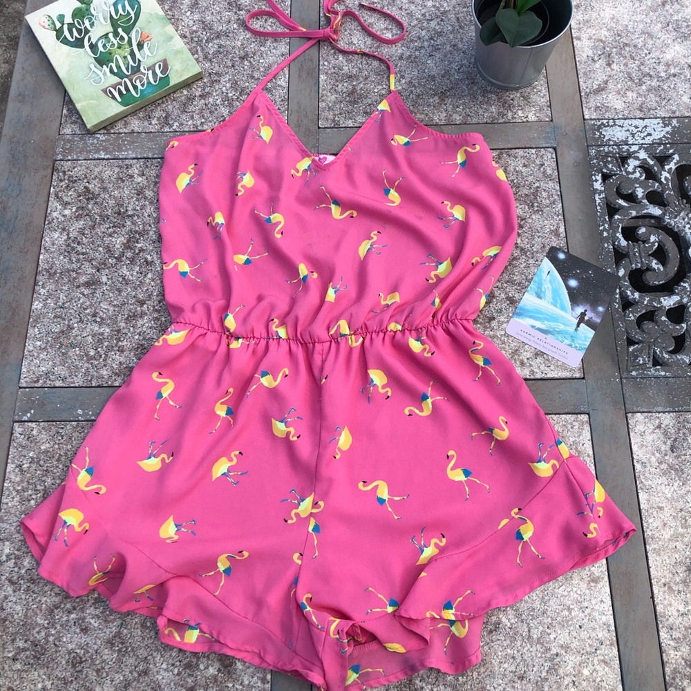 Boutique flamingo romper